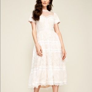 Tadashi shoji Camilla tea length dress